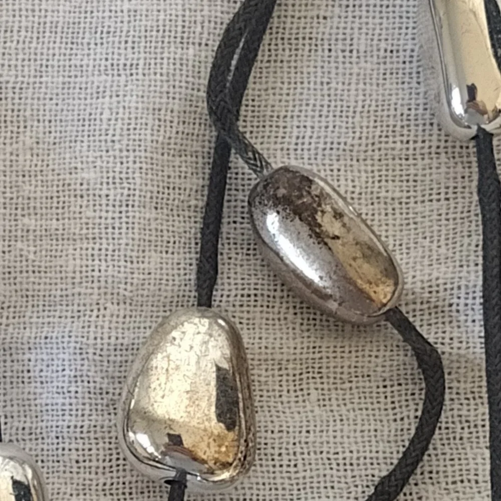 Avon Multistrand Corded Necklace Silver Tone - Picture 8 of 11